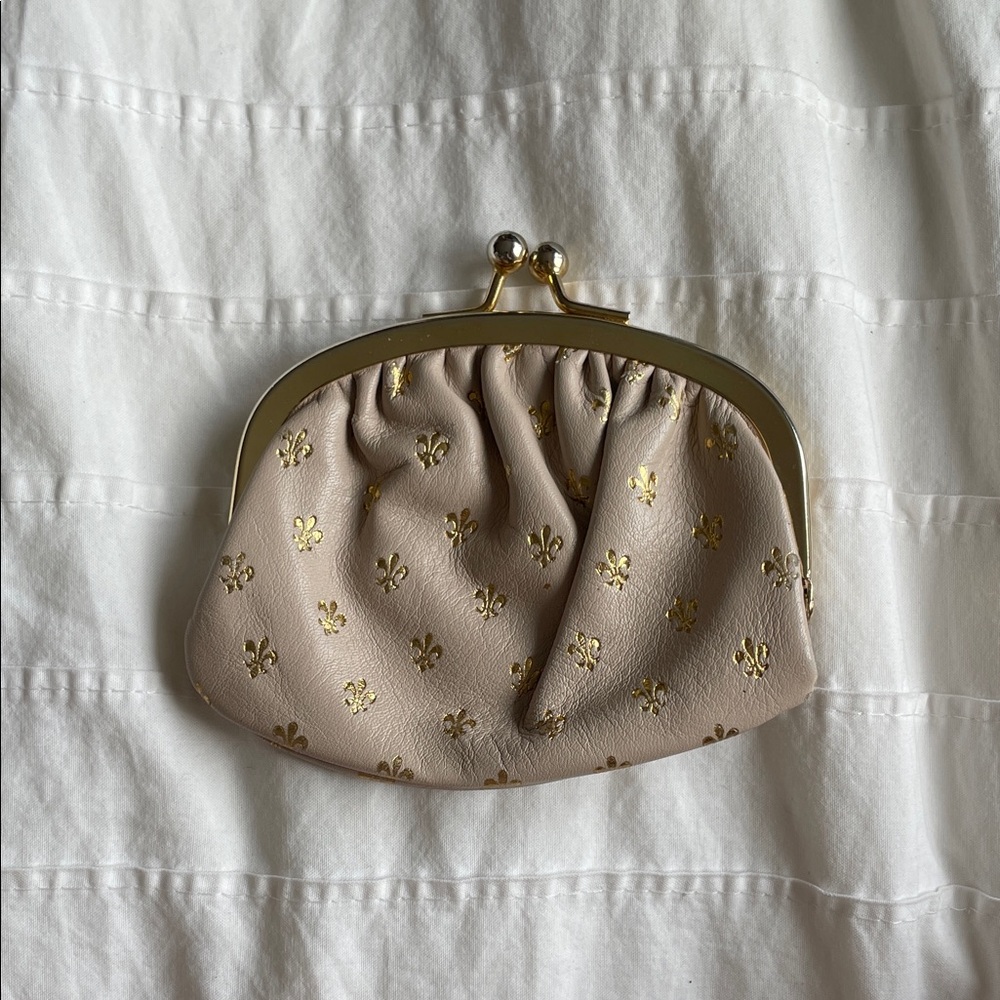 Vintage Coin Purse Pink and Gold